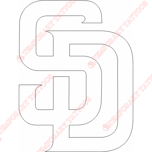 San Diego Padres Customize Temporary Tattoos Stickers NO.1851